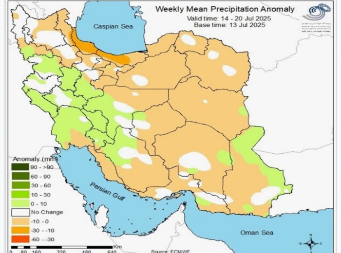 پیش‌بینی بارش‌ها تا 2 شهریور؛ بارندگی‌ها کمتر از نرمال خواهد بود