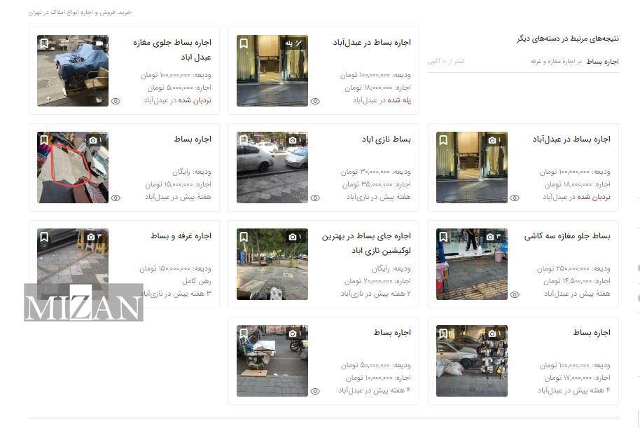 عجیب ولی واقعی؛ اجاره پیادهرو در تهران از 100 تا 250 میلیون!