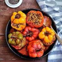 آموزش دلمه فلفل دلمه‌ای/ شاهکار رنگین و مغذی آشپزی ایرانی+ویدیو