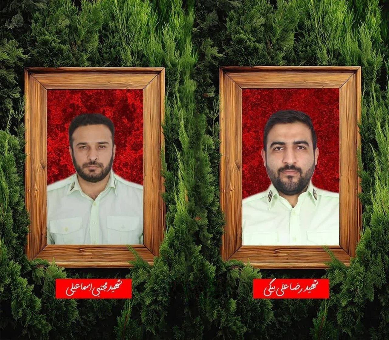 اولین تصاویر از 2 مامور پلیسی که امروز به شهادت رسیدند