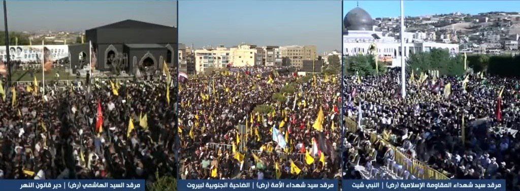 مردم مناطق مختلف لبنان در اولین سالگرد سید مقاومت