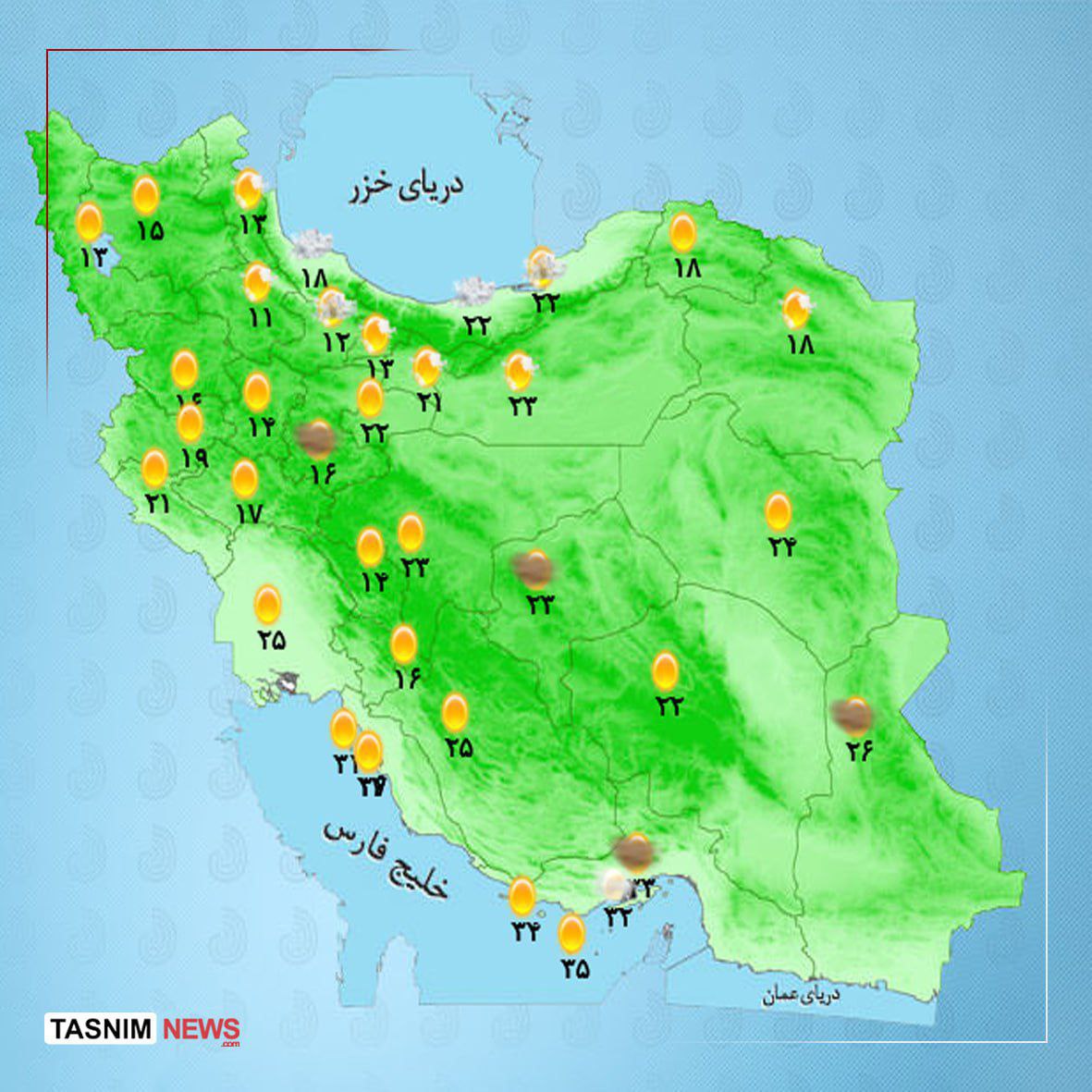 هوای استان ها
