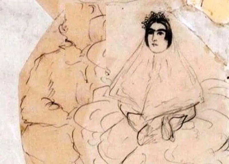 نقاشی اصلی ناصرالدین شاه از جیران