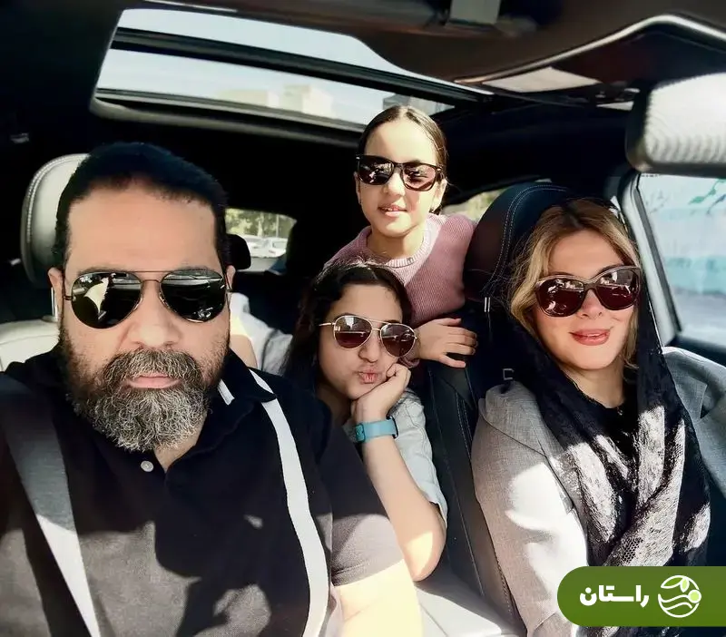 عکس خانوادگی جدید رضا صادقی؛ همسر و دخترانش