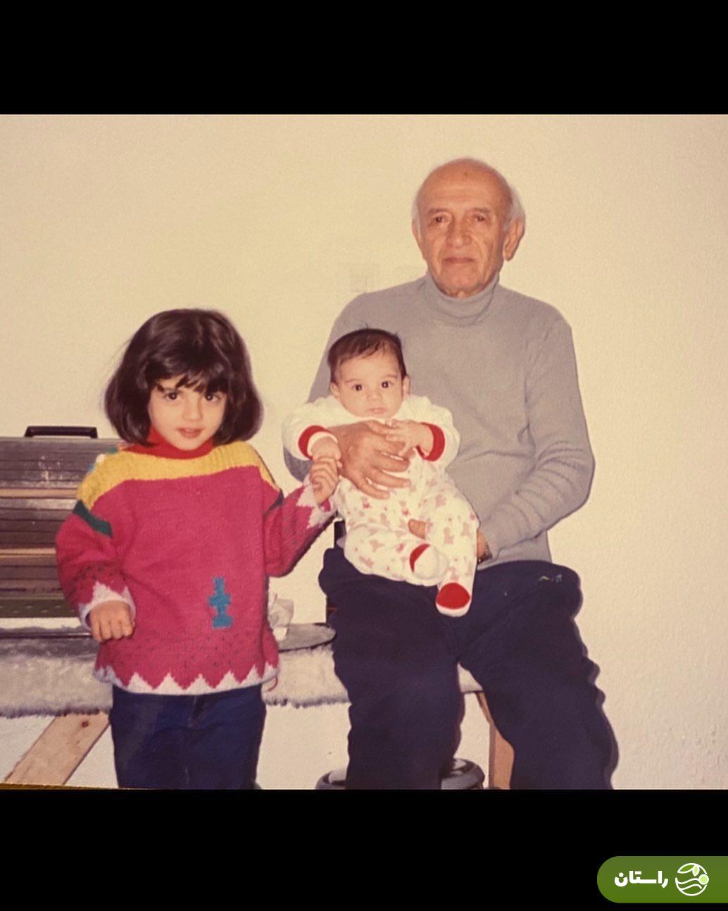 عکس زیرخاکی از مهسا طهماسبی با پدر بزرگش