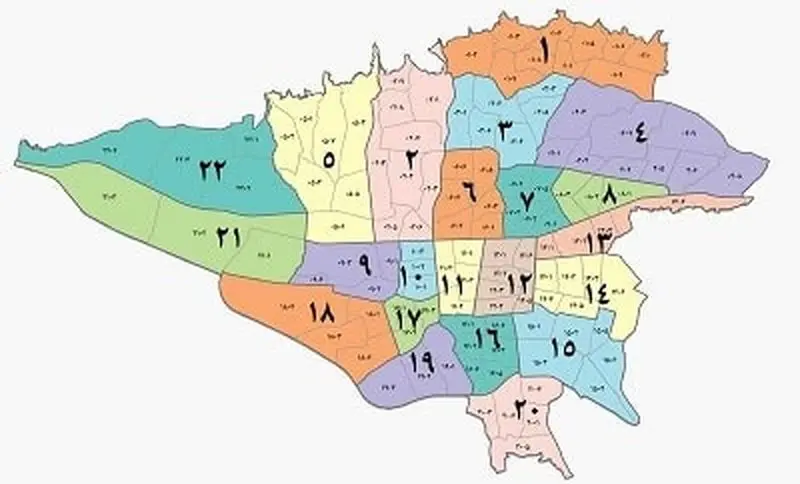 مناطق 22 گانه تهران