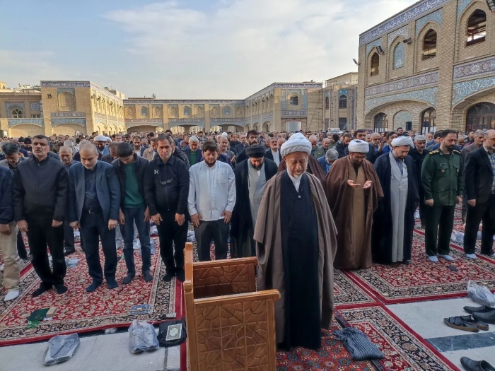 اقامه نماز باران در آستان مقدس عبدالعظیم (ع)