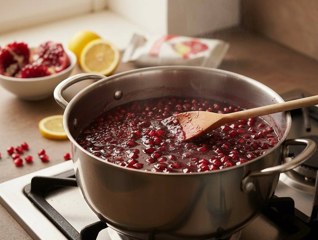 چطور مربای انار درست کنیم که نه شکرک بزند، نه تیره شود و همیشه خوشرنگ بماند؟