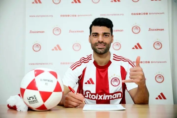 اسم مهدی طارمی در فهرست نفرات المپیاکوس مقابل اِلاس