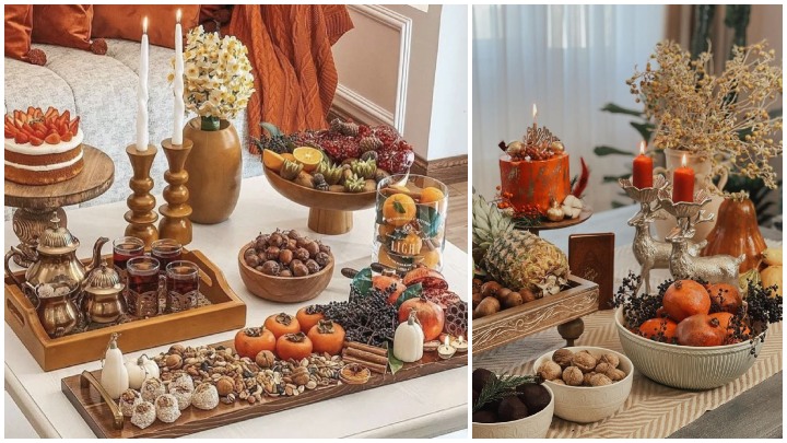 تزیینات ترند سفره شب یلدای 1404؛ استفاده از تخته‌های سرو چوبی سبک مینیمال