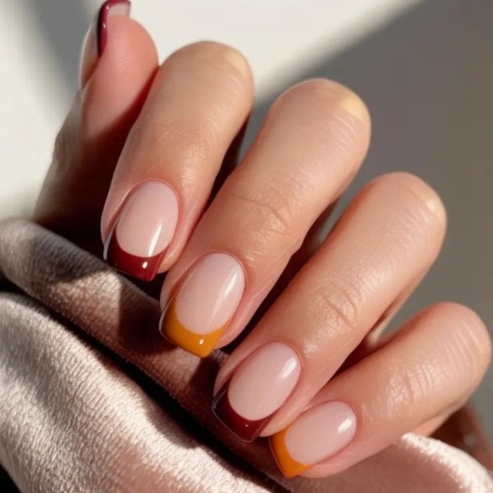 فرنچ ناخن پاییزی