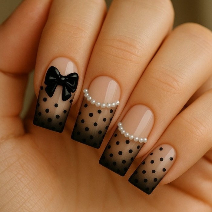 فرنچ ناخن سیاه