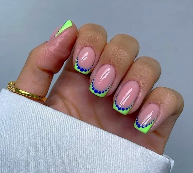 مدلهای فرنچ ناخن مربعی شیک