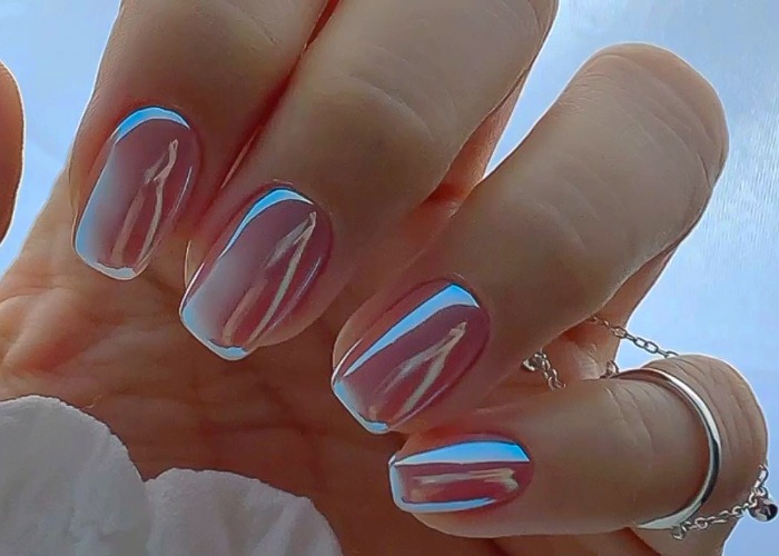 لاک ناخن کروم جواهری با رنگ و دیزای های شیک