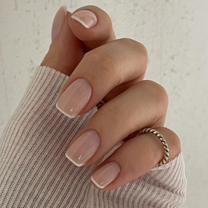 مدلهای فرنچ ناخن مربعی شیک