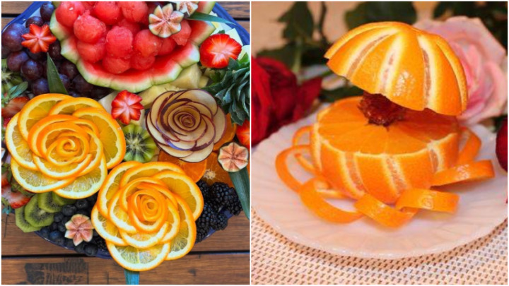 ایدههای خلاقانه تزیین پرتقال برای سفره شب یلدا 1404 به شکل گل