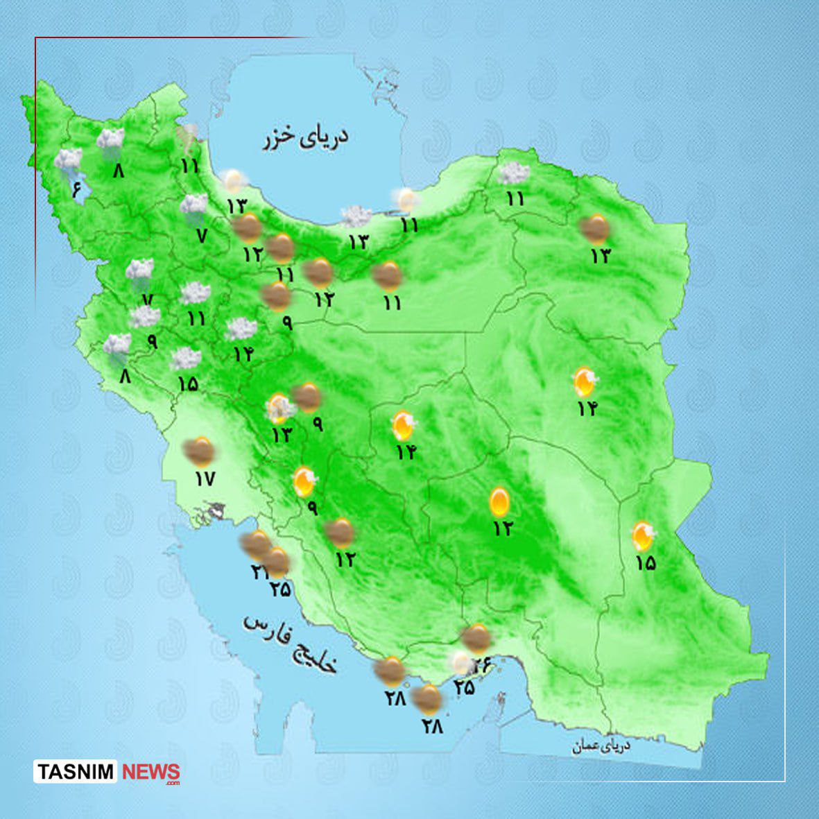 هوای استان ها