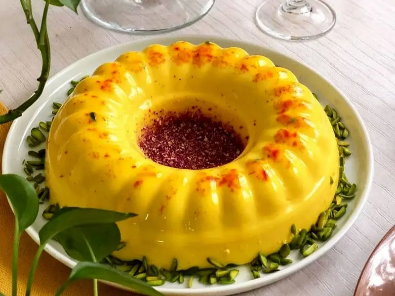 دسر پرتقال و زعفرون