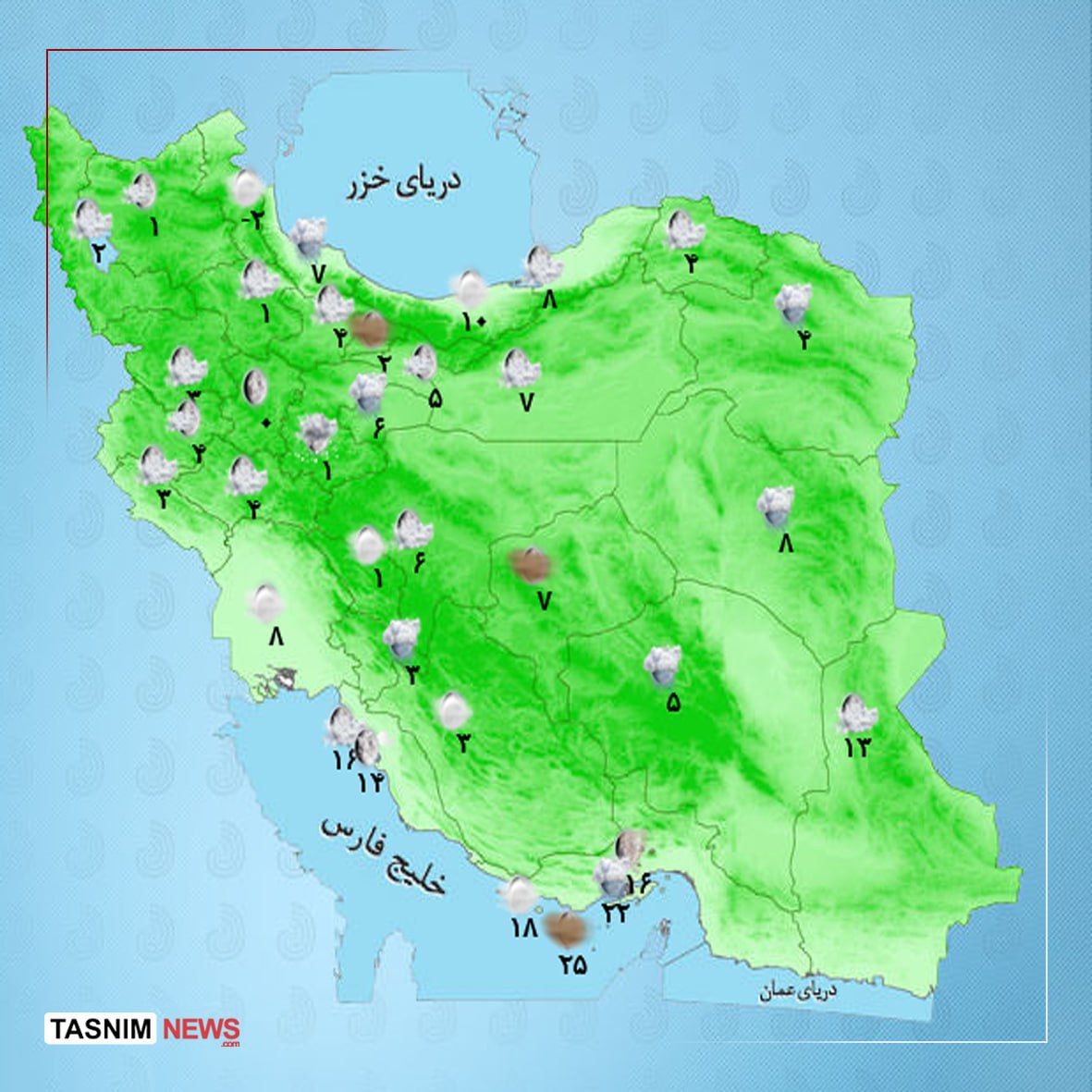 هوای استان ها