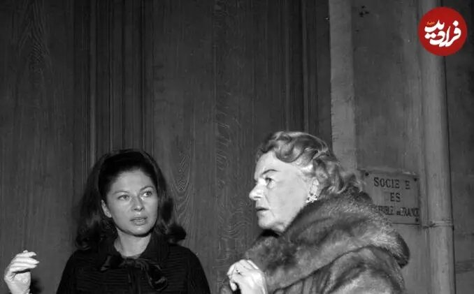 عکس/ ثریا اسفندیاری در کنار مادرش، بعد از طلاق؛ دهه 40