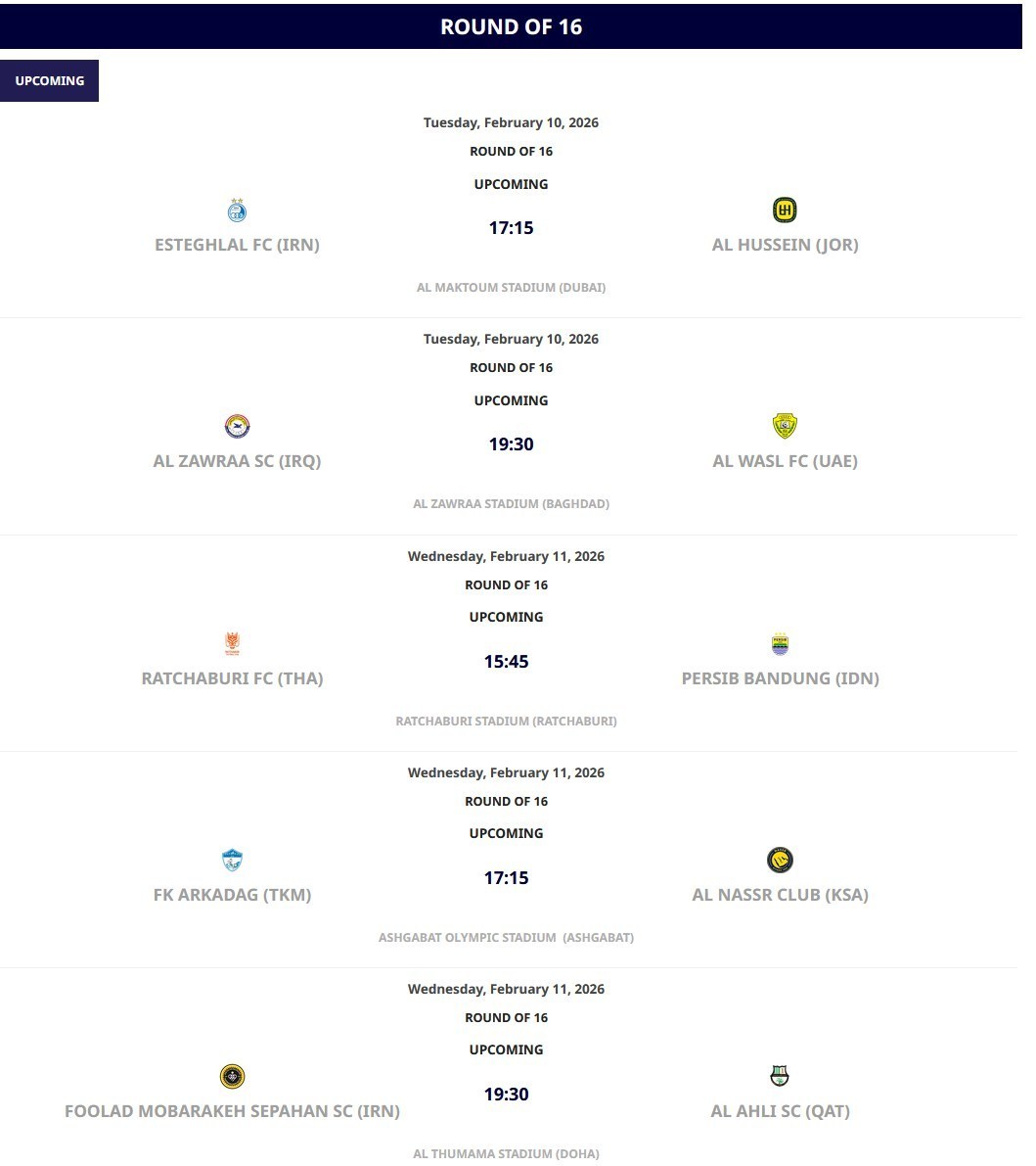 لیگ قهرمانان آسیا 2 , کنفدراسیون فوتبال آسیا (AFC) , استقلال , تیم فوتبال سپاهان اصفهان , 
