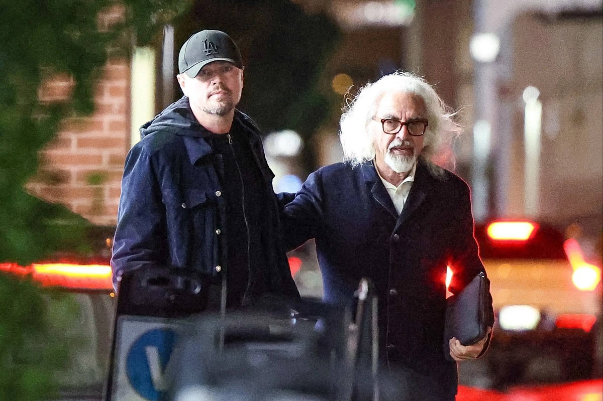 شام دو نفره لئوناردو دی کاپریو با پدرش 1