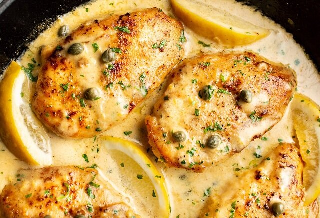 پخت آسان پیکاتای مرغ با لیمو مایر برای وعده افطار