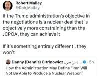 پیش بینی رابرت مالی درباره مذاکرات ایران و آمریکا