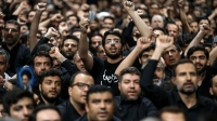 مراسم عزاداری شب عاشورای حسینی در جوار محل شهادت قائد شهید