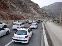 لغزندگی و ترافیک سنگین در جاده‌های کندوان و هراز